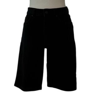 d.jeans Black Denim Bermuda Shorts Stretch High Rise Womens 10